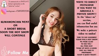 kumamonchik sexy lady jerks off pussy with vibrator
