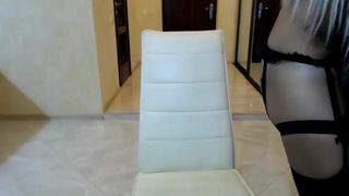 barrrbi hot babe fucks herself with glass dildo