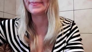 karina_p beautiful female in stockings with a toy spends time unforgettably