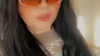 BiancaXBlack  gorgeous bitch caresses big boobs