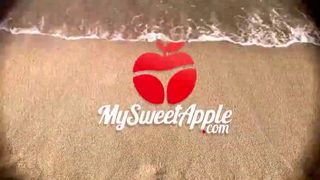 MySweetApple busty babe fucks herself with a phallus