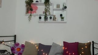 little_flower_ luxurious chick caresses lips sex