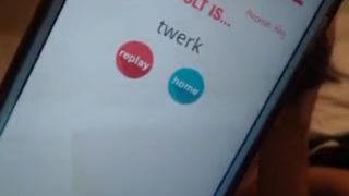 queenemi gorgeous model strips and pulls pussy