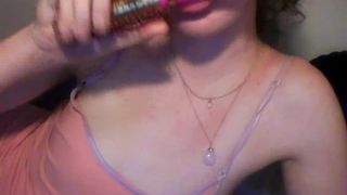 YaGirlDubs cute slut masturbates with a vibrator