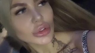 Milana cute lady gently massages pussy