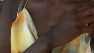 Sexmeat naked babe demonstrates chocolate body