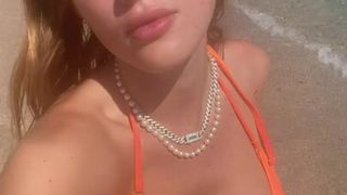 Bella mysterious goddess gently caresses her ass with her fingers