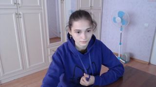 turn_me_on__ cute babe caresses shaved cunt