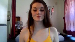 newcastlepanties busty chick caresses shaved pussy