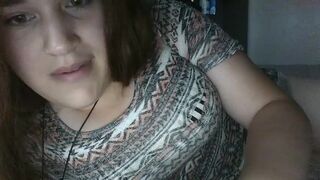 klanashy gorgeous blonde caresses boobs