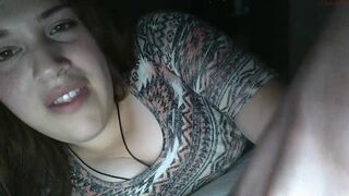 klanashy busty lady masturbates the front cap with a sex toy