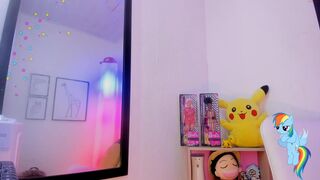 katiebluekat sexy chick caresses pussy and nipples