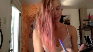 highpillows skinny in stockings pulls pussy