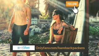 barebackpackers masturbates the cap behind the cash register