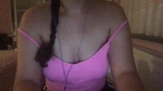 sabrinasilk naughty brunette fucks with a dildo