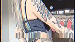 taylor white onlyfans slut in stockings erotically takes off her panties