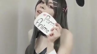Bunny Cosplay ManyVids shy babe pulls shaved pussy