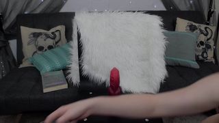 Alaska Moon ManyVids babe in stockings passionately masturbating cunt