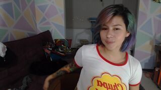 misskiss  manyvids onlyfans busty young lady removes her panties