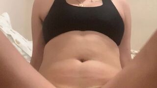 sofia moon manyvids onlyfans leggy blonde pampers pussy with her fingers