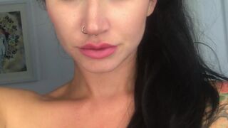 nomorecherrypie  manyvids onlyfans busty lady masturbates shaved pussy