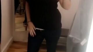 filthy couple manyvids onlyfans busty slut caresses shaved pussy