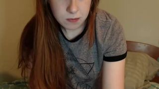 gingerlovex ManyVids shy model posing in lingerie