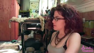 Arabelle Raphael ManyVids thin slut masturbates pussy