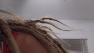 chezzaluna onlyfans blonde slut caresses shaved cunt