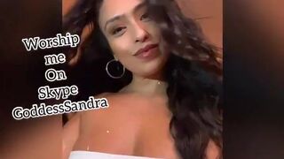 Sandra onlyfans busty  cam girl  undresses and caresses her pussy