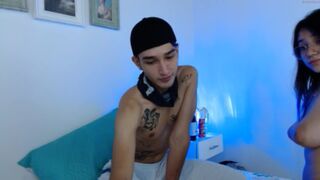 tyler_amy busty brunette caresses shaved vagina