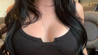 ncaslida onlyfans naughty brunette is petting natural tits