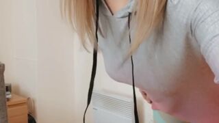 hornysisters onlyfans sucking dick and jerking off on camera showing her little holes