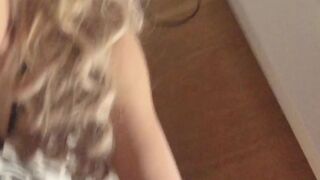 25 onlyfans attractive slut caresses shaved cunt