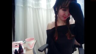 lovely_dana busty chick caresses shaved pussy