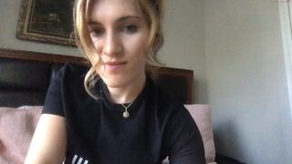 blondelovetoy desired sweetheart caresses sexual lips