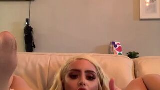 lissapolooza crazy chick caresses sex lips