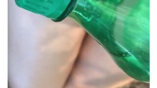 missmeforever black-haired young lady in stockings masturbates her shaved pussy