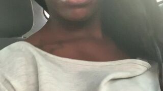 ebony mystique busty chick caresses shaved foil