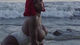 ebony mystique gorgeous chick licks phallus and pulls pussy