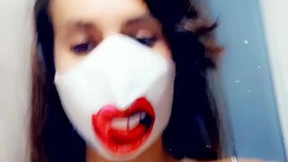 officialkmbooty caresses gorgeous boobs