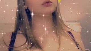 lucylaistner caressed on the bed