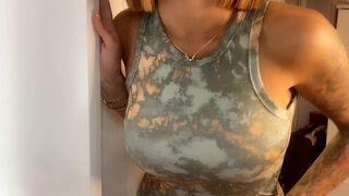 priya y painted slut caresses small tits