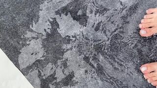 iammery cute babe strips and jerks off shaved holes