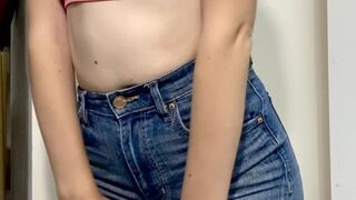 advaa beautiful female strips and jerks off