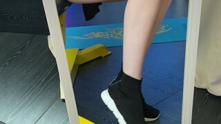 Sia Siberia incendiary lady masturbates both holes with pleasure