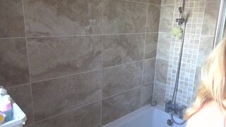 Penny Lee sucking dick and jerking off on camera showing her little holes