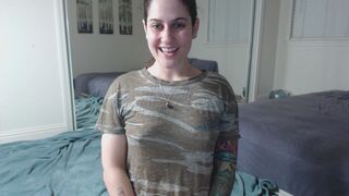 Erin Marie O'Keefe aka Goddess Green Eyed redhead babe caresses natural tits