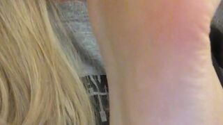 thecherryblond busty young lady erotically posing in a dress