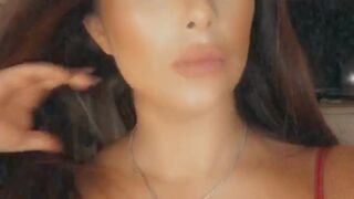 siennablack20 jerking off sitting on the edge of the bed